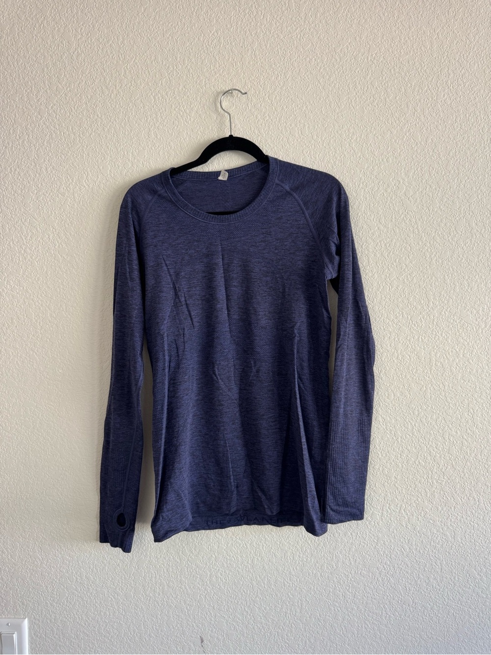 Lululemon Long Sleeve Tee in Heather Navy